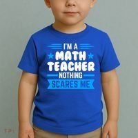 I'm A Math Teacher Nothing Scares Me Math Teacher Gift Toddler T-Shirt thumb 2