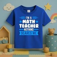 I'm A Math Teacher Nothing Scares Me Math Teacher Gift Toddler T-Shirt thumb 3