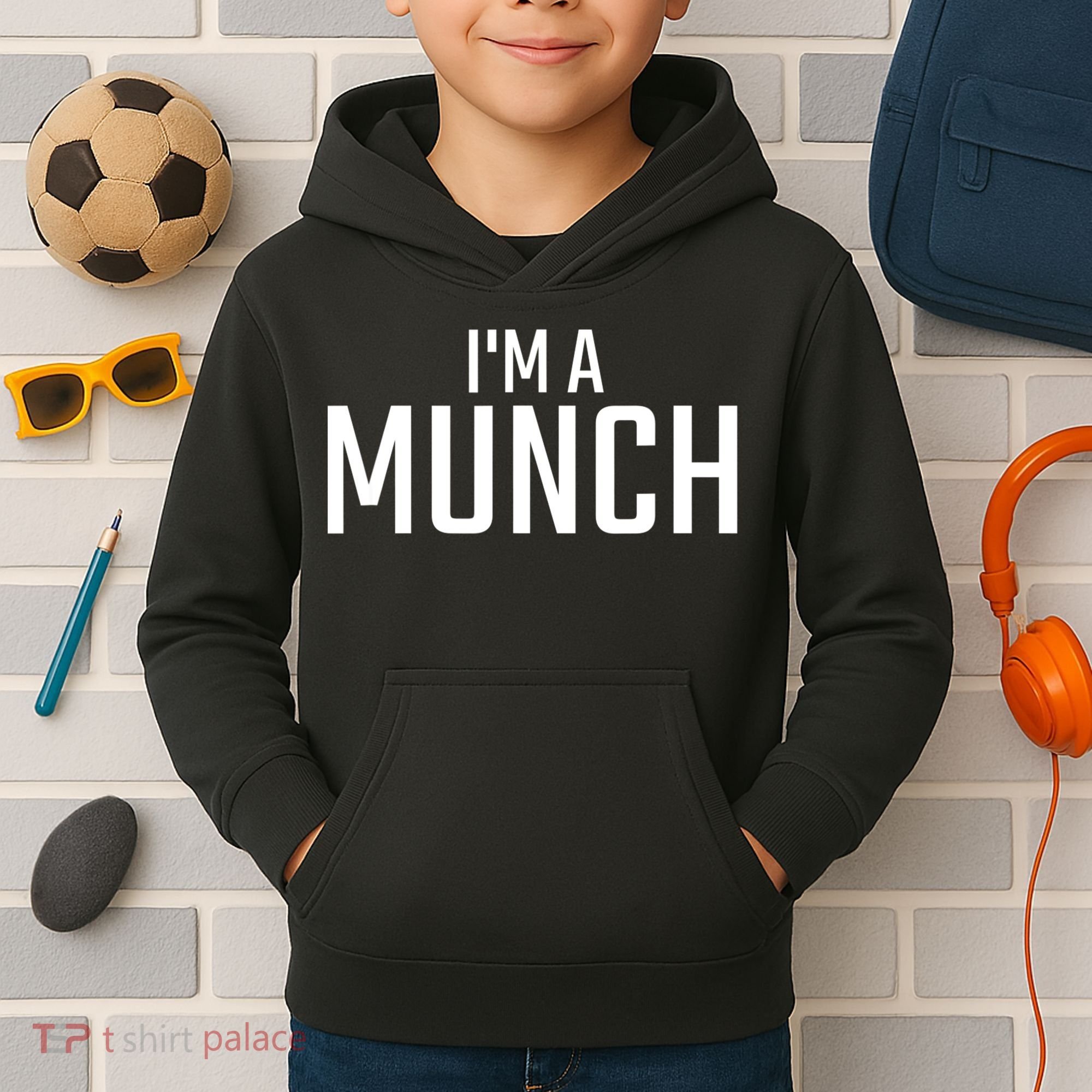 I'm A Munch Funny I'm A Munch Kids Hoodie