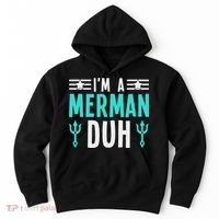 I'm A Merman Duh Costume Halloween Funny Hoodie thumb 0
