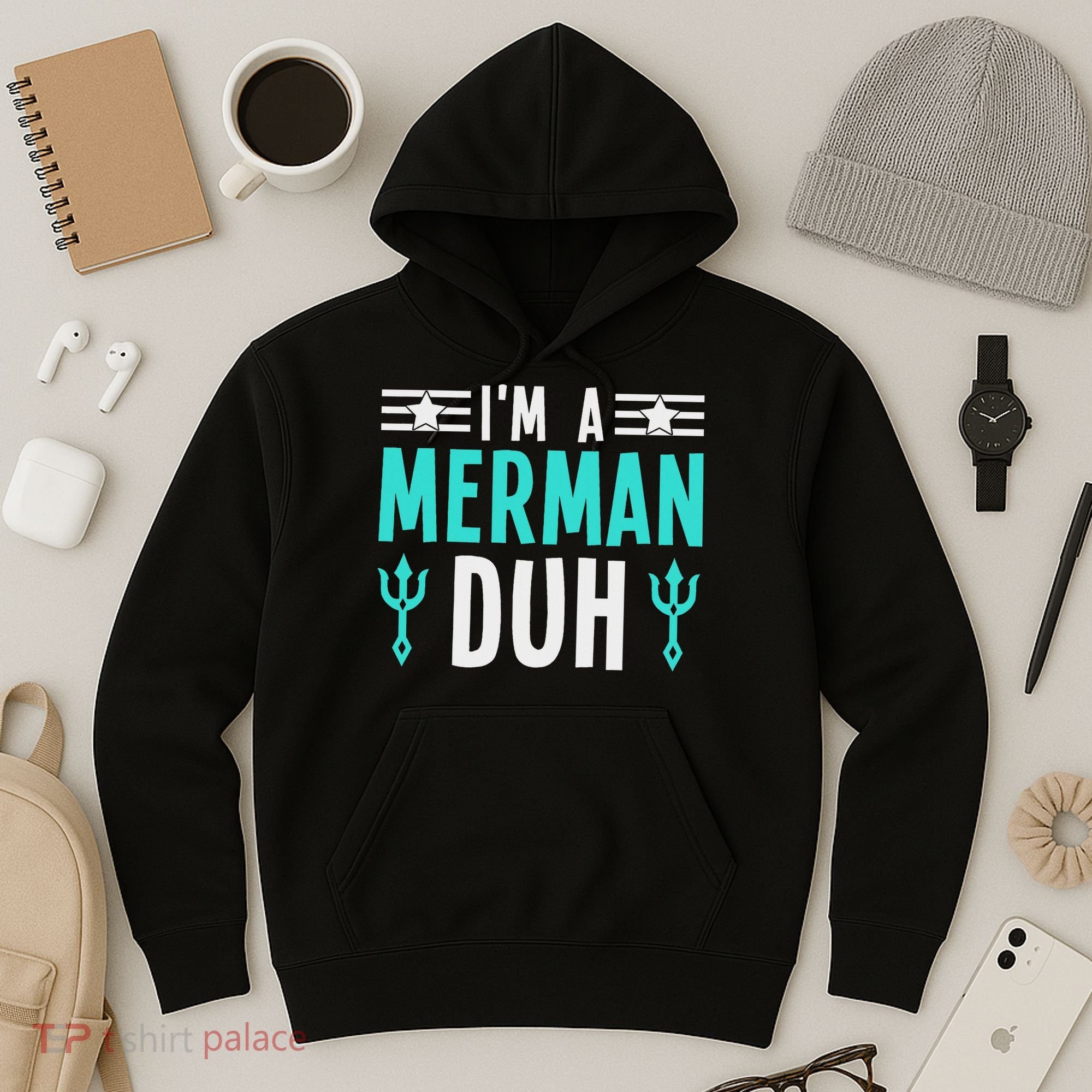 I'm A Merman Duh Costume Halloween Funny Hoodie