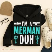 I'm A Merman Duh Costume Halloween Funny Hoodie thumb 4
