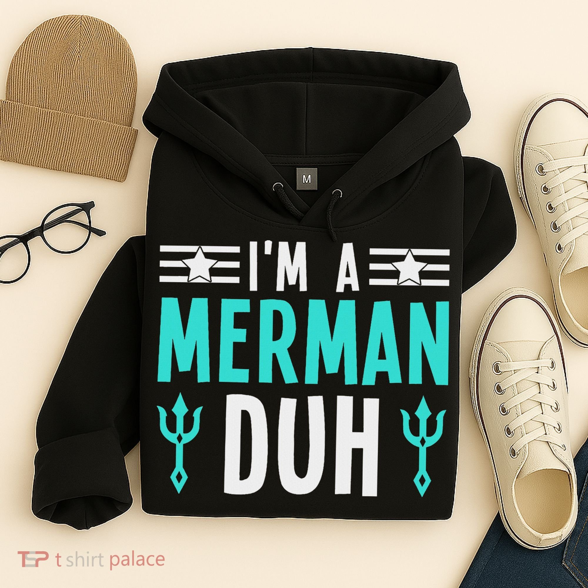 I'm A Merman Duh Costume Halloween Funny Hoodie