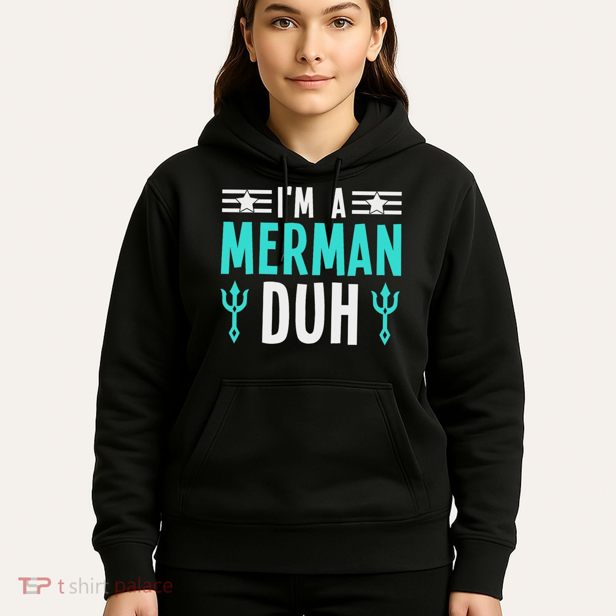 I'm A Merman Duh Costume Halloween Funny Hoodie