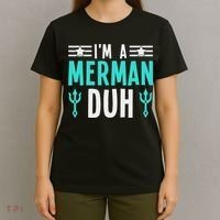 I'm A Merman Duh Costume Halloween Funny T-Shirt thumb 4