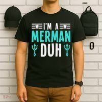 I'm A Merman Duh Costume Halloween Funny T-Shirt thumb 6