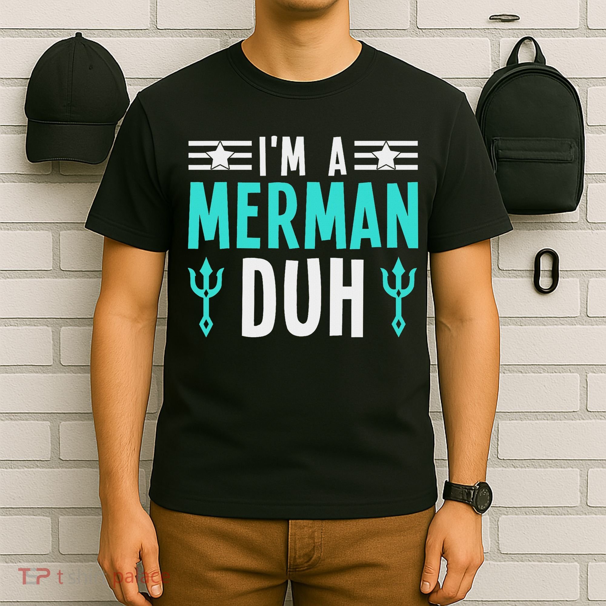 I'm A Merman Duh Costume Halloween Funny T-Shirt