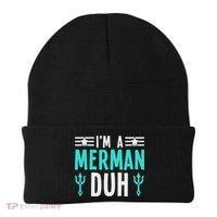 I'm A Merman Duh Costume Halloween Funny Beanie thumb 0