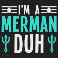 I'm A Merman Duh Costume Halloween Funny Beanie thumb 2