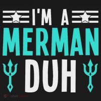 I'm A Merman Duh Costume Halloween Funny Women's Hoodie thumb 2