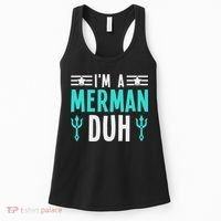 I'm A Merman Duh Costume Halloween Funny Women's Tank Top thumb 0