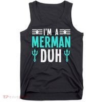 I'm A Merman Duh Costume Halloween Funny Tank Top thumb 0