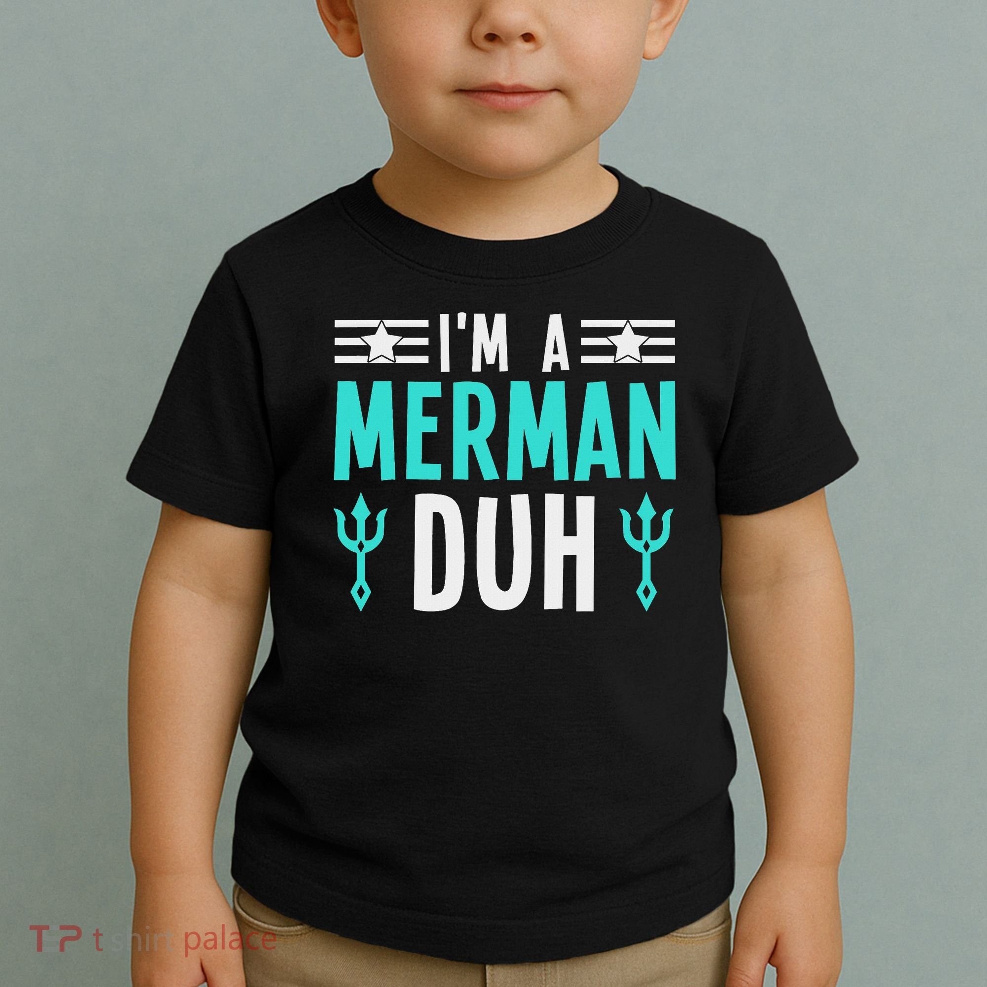 I'm A Merman Duh Costume Halloween Funny Toddler T-Shirt