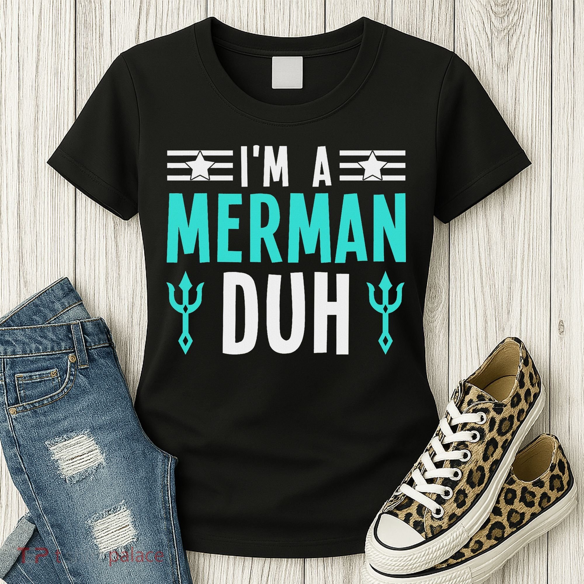 I'm A Merman Duh Costume Halloween Funny Women's T-Shirt