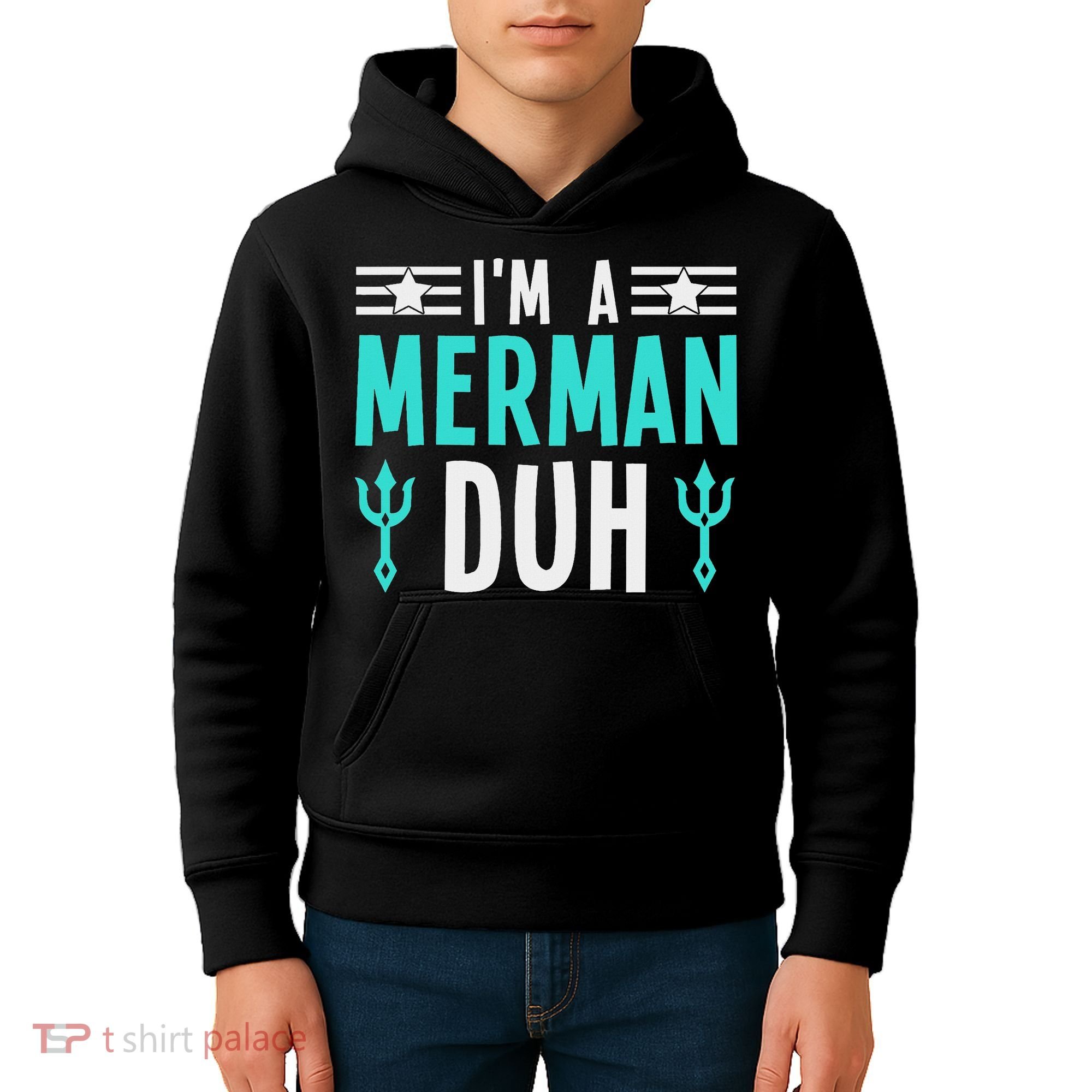 I'm A Merman Duh Costume Halloween Funny Kids Hoodie