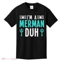 I'm A Merman Duh Costume Halloween Funny Kids T-Shirt thumb 0