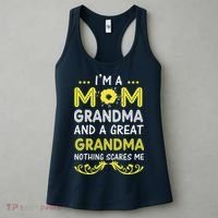 I'm A Mom Grandma Great Nothing Scares Me Mothers Day Gifts Women's Tank Top thumb 3
