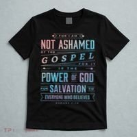 I Am Not Ashamed Of The Gospel Christian Bible Verse T-Shirt thumb 5