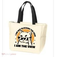 I Am Not Blocking The View I Am The View Funny Cat Tote Bag thumb 3