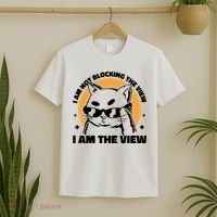I Am Not Blocking The View I Am The View Funny Cat T-Shirt thumb 2
