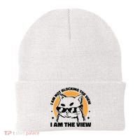 I Am Not Blocking The View I Am The View Funny Cat Beanie thumb 0