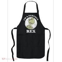 I'm A Nervous Rex Funny Dinosaur Apron thumb 0