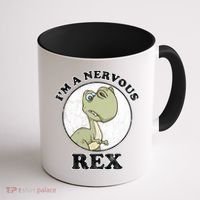 I'm A Nervous Rex Funny Dinosaur Coffee Mug thumb 1