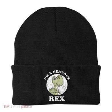 I'm A Nervous Rex Funny Dinosaur Beanie