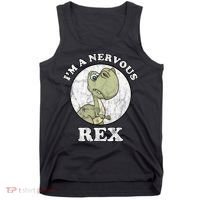 I'm A Nervous Rex Funny Dinosaur Tank Top thumb 0