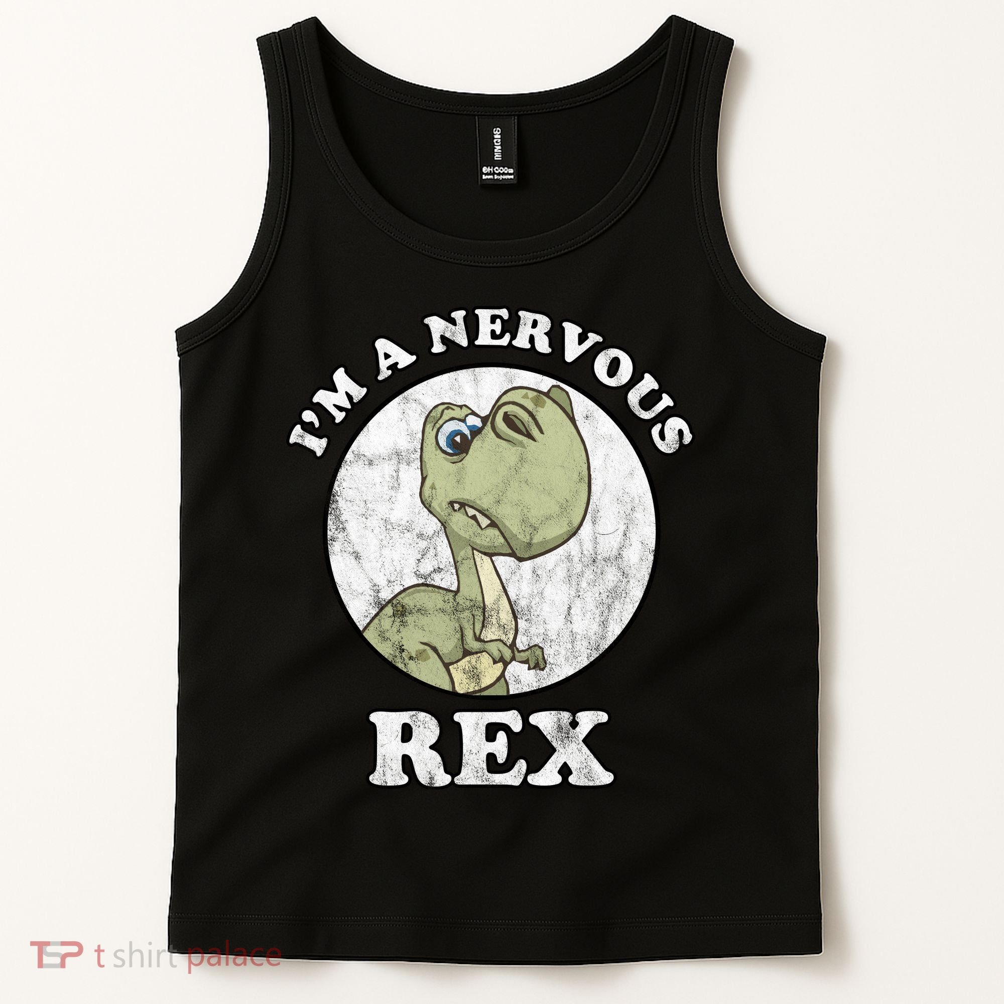 I'm A Nervous Rex Funny Dinosaur Tank Top