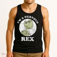 I'm A Nervous Rex Funny Dinosaur Tank Top thumb 3