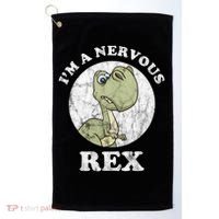 I'm A Nervous Rex Funny Dinosaur Golf Towel thumb 0