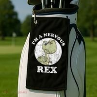 I'm A Nervous Rex Funny Dinosaur Golf Towel thumb 2