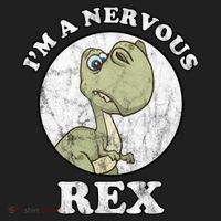 I'm A Nervous Rex Funny Dinosaur Golf Towel thumb 3