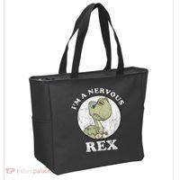 I'm A Nervous Rex Funny Dinosaur Tote Bag thumb 2
