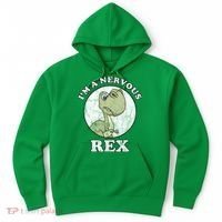I'm A Nervous Rex Funny Dinosaur Hoodie thumb 0