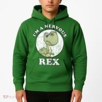 I'm A Nervous Rex Funny Dinosaur Hoodie thumb 2