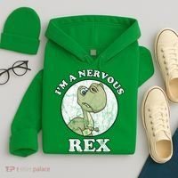 I'm A Nervous Rex Funny Dinosaur Hoodie thumb 4