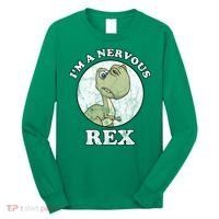 I'm A Nervous Rex Funny Dinosaur Long Sleeve Shirt thumb 0