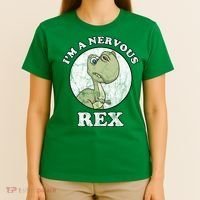I'm A Nervous Rex Funny Dinosaur T-Shirt thumb 4