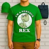 I'm A Nervous Rex Funny Dinosaur T-Shirt thumb 6