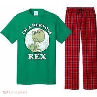 I'm A Nervous Rex Funny Dinosaur Pajama Set thumb 0