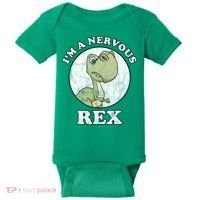I'm A Nervous Rex Funny Dinosaur Baby Bodysuit thumb 0