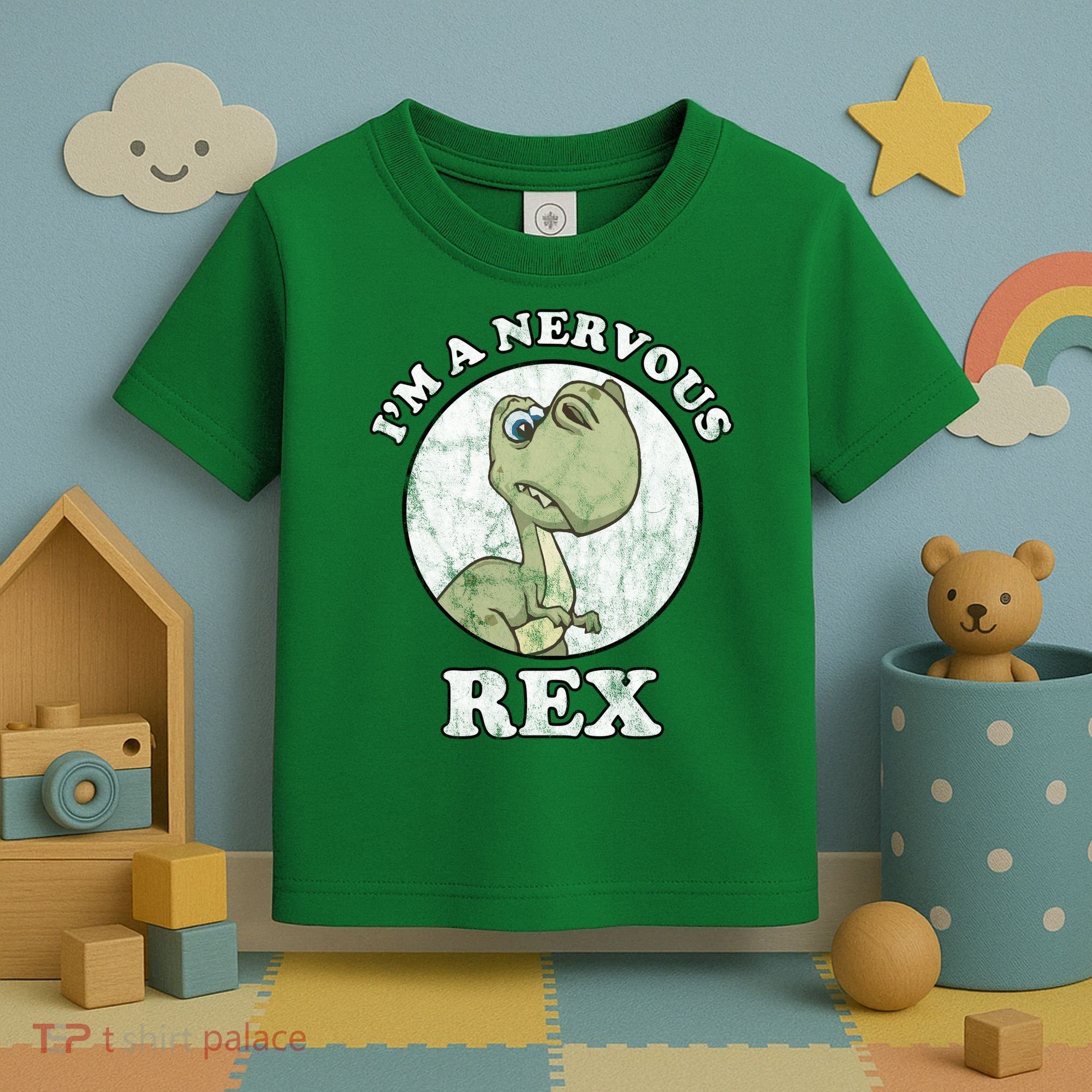 I'm A Nervous Rex Funny Dinosaur Toddler T-Shirt