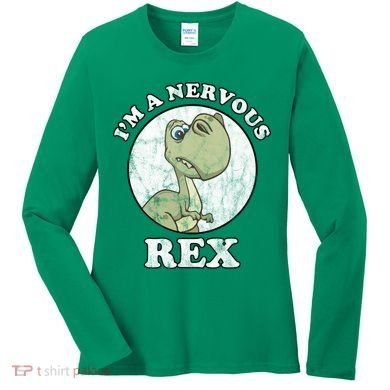 I'm A Nervous Rex Funny Dinosaur Women's Long Sleeve Shirt