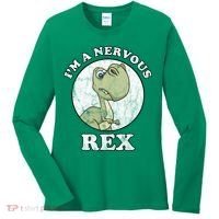 I'm A Nervous Rex Funny Dinosaur Women's Long Sleeve Shirt thumb 0
