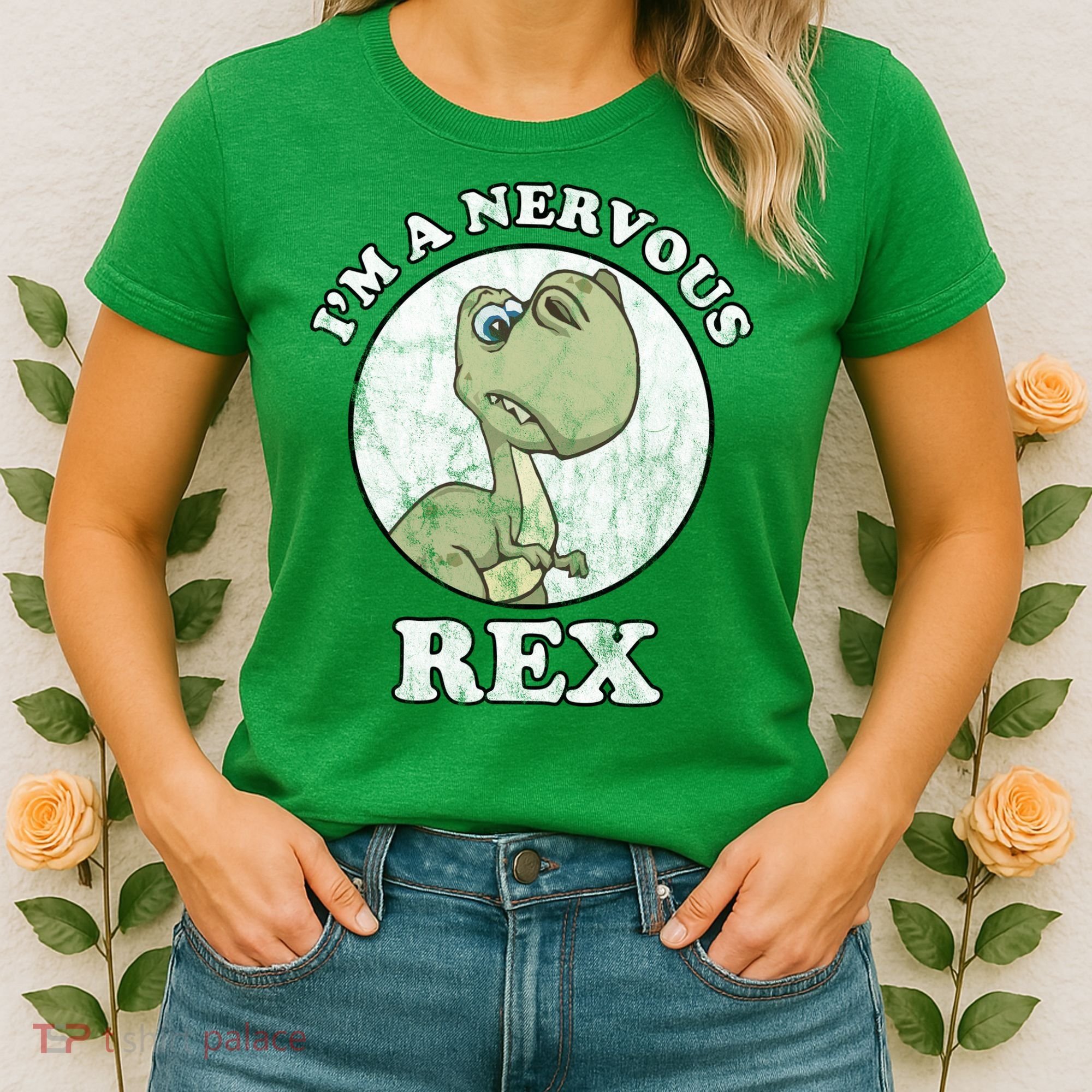 I'm A Nervous Rex Funny Dinosaur Women's T-Shirt