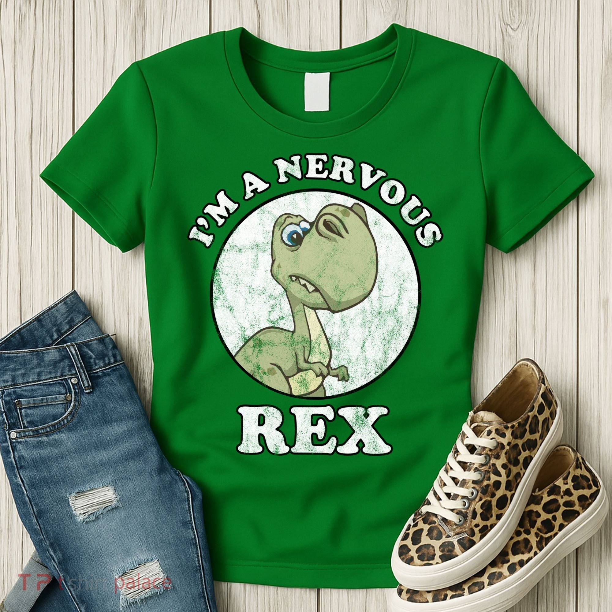 I'm A Nervous Rex Funny Dinosaur Women's T-Shirt