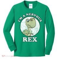 I'm A Nervous Rex Funny Dinosaur Kids Long Sleeve Shirt thumb 0