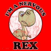 I'm A Nervous Rex Funny Dinosaur Santa Hat thumb 1